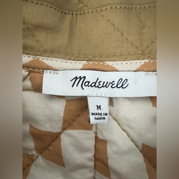 Madewell Quilted Cropped Cotton Jacket Lightweight Button Front Chore Jacket - Picture 14 of 14